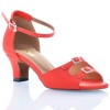 Chaussures de danse Label Latin "Strass" satin rouge