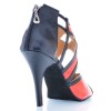 Chaussures de danse Label Latin "Tamara" simili cuir rouge et noir