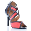 Chaussures de danse Label Latin "Tamara" simili cuir rouge et noir