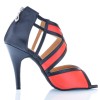 Chaussures de danse Label Latin "Tamara" simili cuir rouge et noir