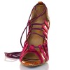 Chaussures de danse Label Latin "Toya" simili cuir imitation croco marron