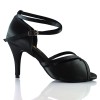 Chaussures de danse Label Latin "Varda" satin noir