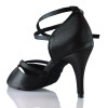 Chaussures de danse Label Latin "Varda" satin noir