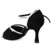 Chaussures de danse Rummos "Selma" daim noir et cuir argent