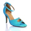 Chaussures de danse Label Latin "Strass" bleu turquoise