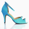 Chaussures de danse Label Latin "Strass" bleu turquoise