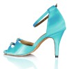 Chaussures de danse Label Latin "Strass" bleu turquoise
