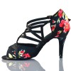 Chaussures de danse salsa Label Latin "flora" fleurie