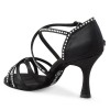 Chaussures de danse Elite Rummos "Melinda" satin noir et strass