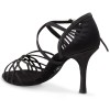 Chaussures de danse Elite Rummos "Sara" satin noir et glitter