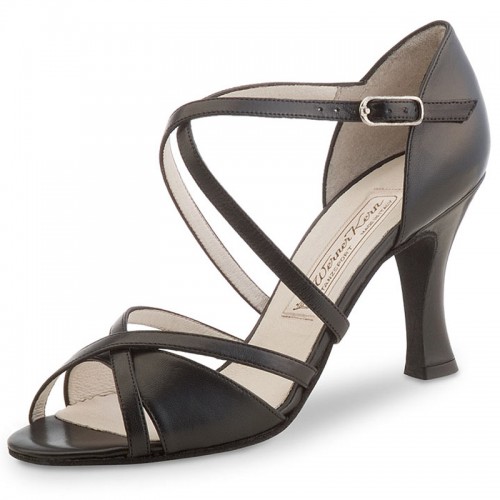 Chaussures de danse Werner Kern "July" 8 cm cuir noir