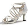 Chaussures de danse Werner Kern "Eva" 6,5 cm cuir argent