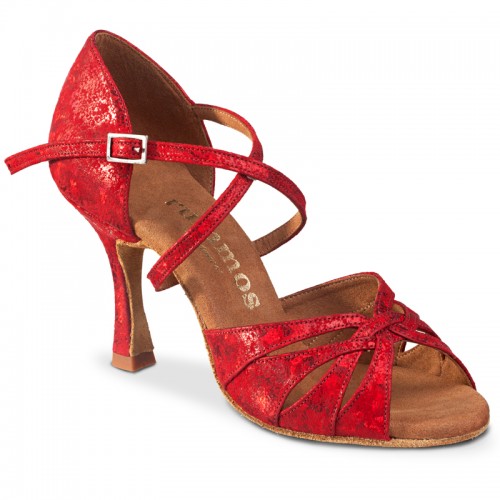 Chaussures de danse latine à bout ouvert pour femme Chaussures de danse Semelle souple Rouge Chaussures de soirée professionnelles ou dintérieur