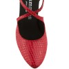 Chaussures de danse Rummos "Olivia" cuir serpent rouge