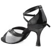 Chaussures de danse Rummos "Mia" cuir noir vernis et tulle