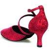 Chaussures de danse Rummos "Krista" cuir rouge fantaisie