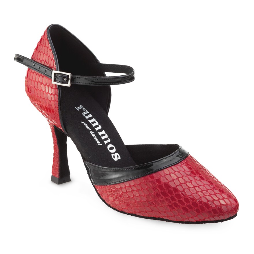 Chaussures de danse Elite Rummos "Brenda" cuir rouge et noir