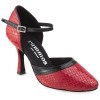 Chaussures de danse Elite Rummos "Brenda" cuir rouge et noir