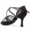 Chaussures de danse Elite Rummos "Luna" satin noir et strass