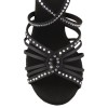Chaussures de danse Elite Rummos "Luna" satin noir et strass