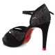Chaussures de danse Rummos "Kizomba" à plate forme daim noir stassé